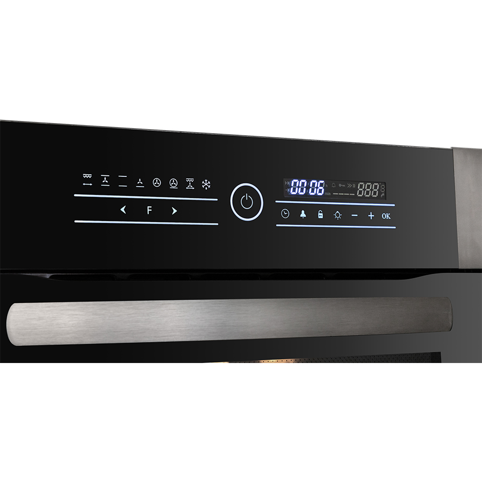 فر برقی توکار و فر رومیزیDF4105-65شیشه مشکی
